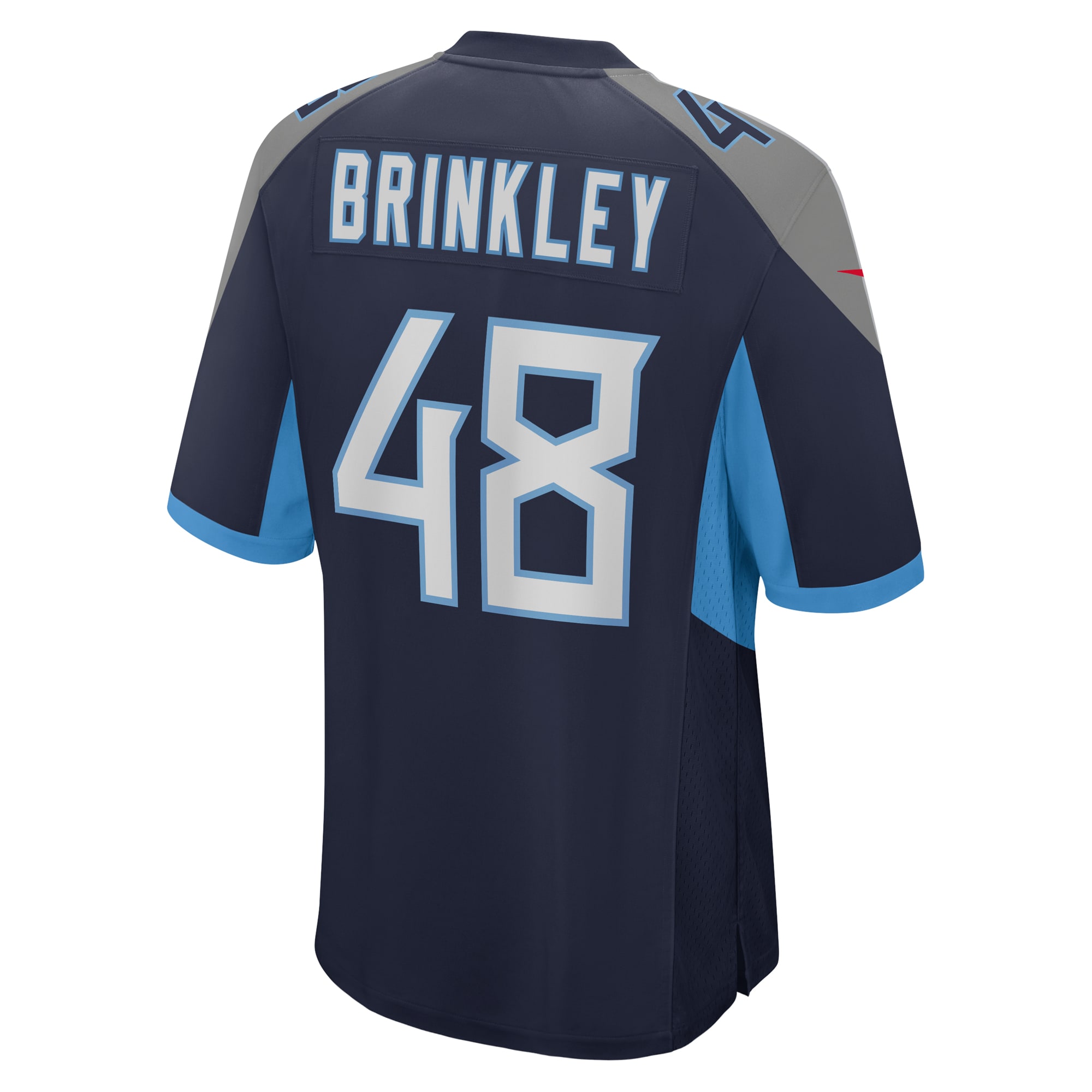 Men's Tennessee Titans Beau Brinkley Navy Game Jersey