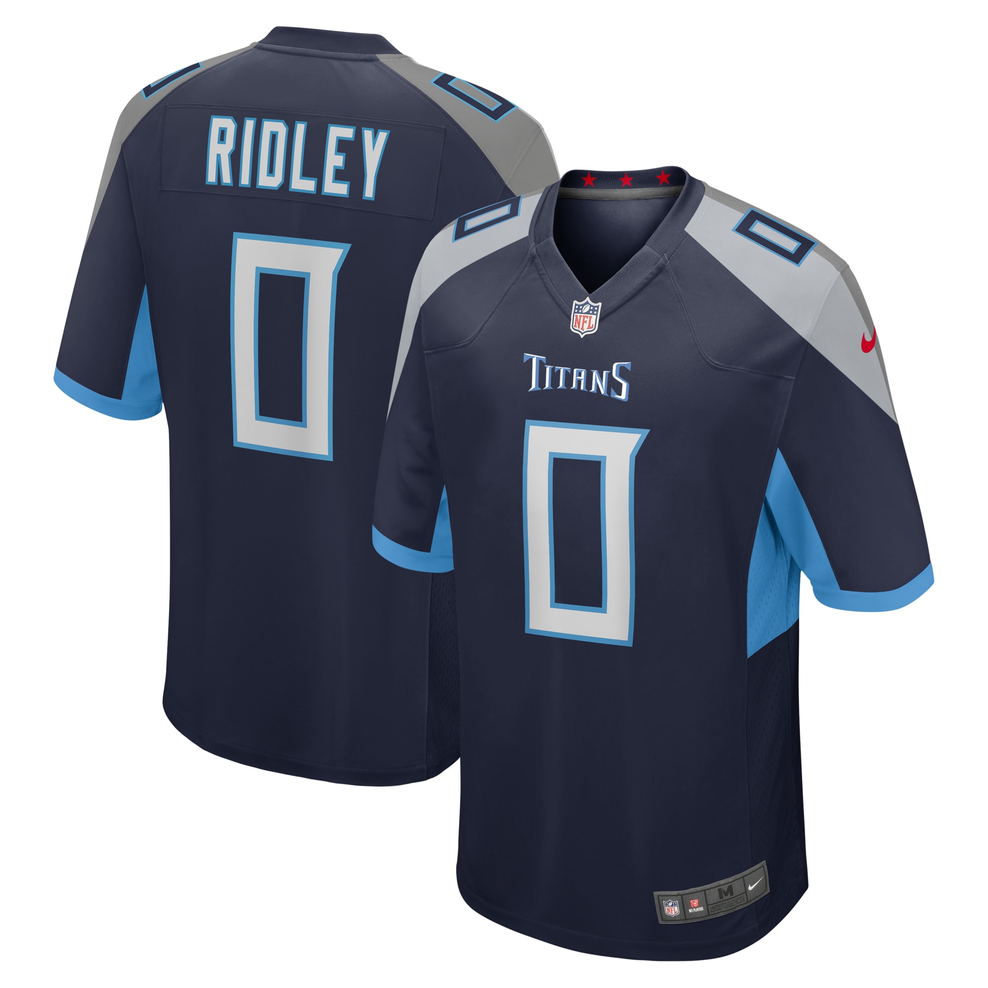 Men's Tennessee Titans Calvin Ridley Navy Game Player Jersey