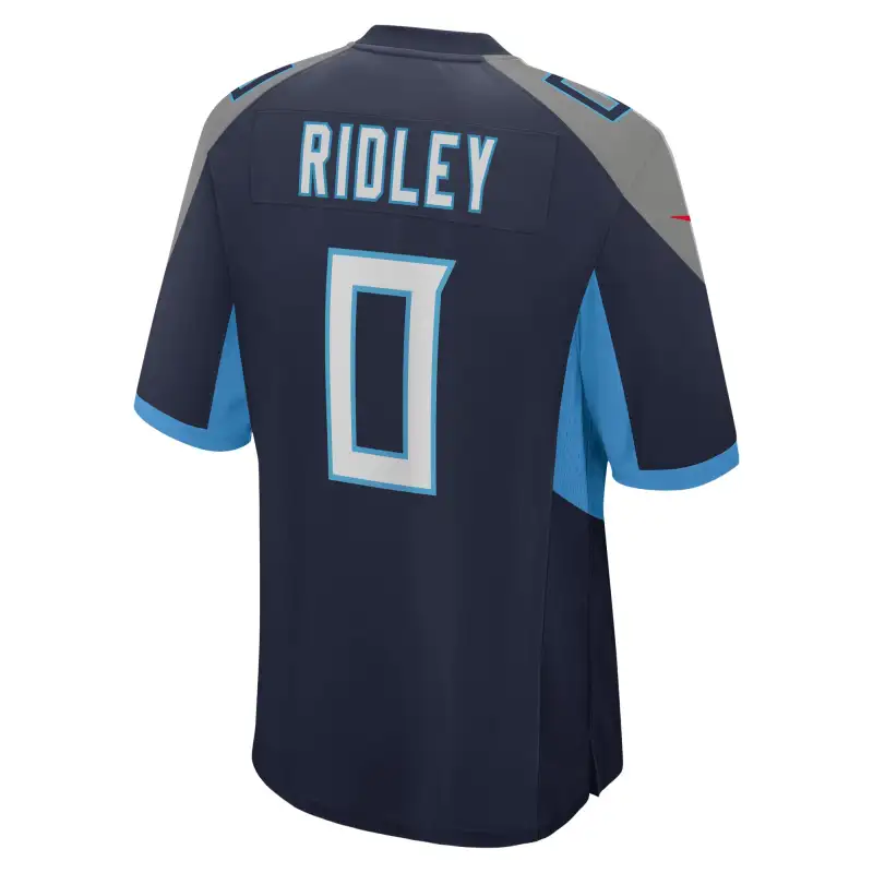 Men's Tennessee Titans Calvin Ridley Navy Game Player Jersey