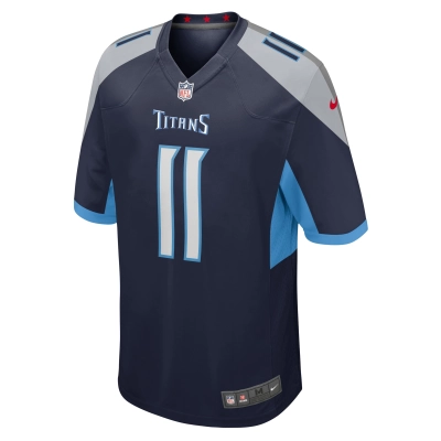 Men's Tennessee Titans Chris Moore  Navy Game Jersey 02