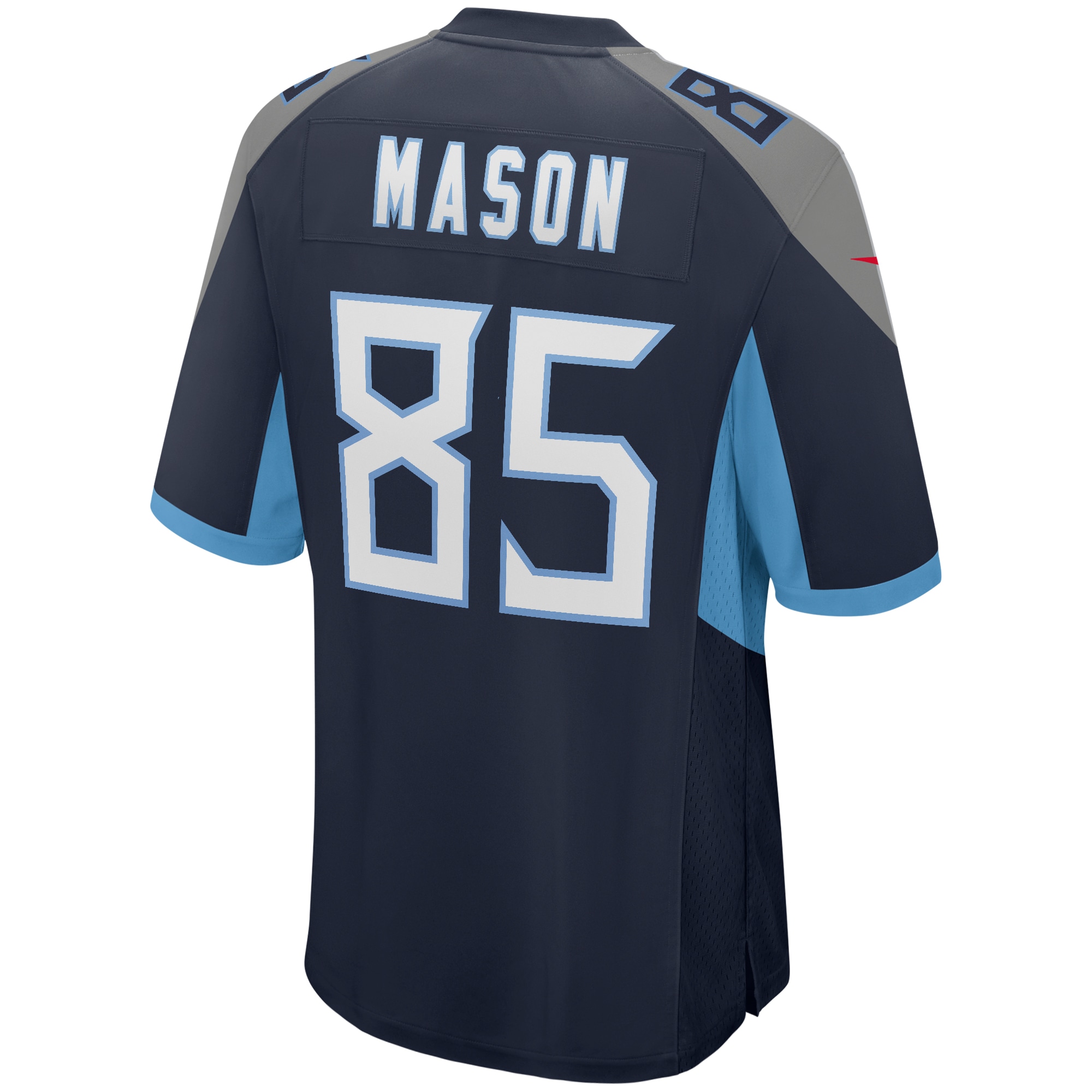Men's Tennessee Titans Derrick Mason Navy Game Retired Player Jersey
