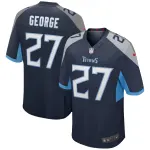 Men's Tennessee Titans Eddie George Navy Game Retired Player Jersey
