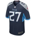 Men's Tennessee Titans Eddie George Navy Game Retired Player Jersey