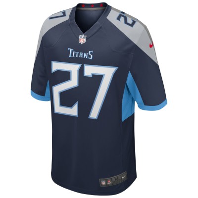 Men's Tennessee Titans Eddie George Navy Game Retired Player Jersey 02