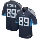 Men's Tennessee Titans Frank Wycheck Navy Game Retired Player Jersey