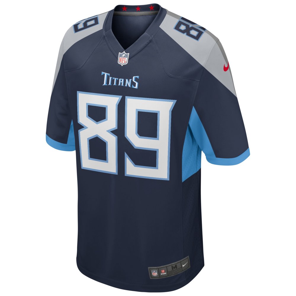 Men's Tennessee Titans Frank Wycheck Navy Game Retired Player Jersey