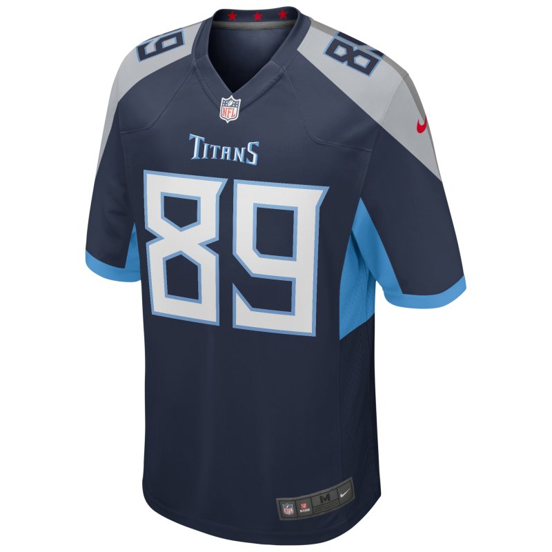 Men's Tennessee Titans Frank Wycheck Navy Game Retired Player Jersey