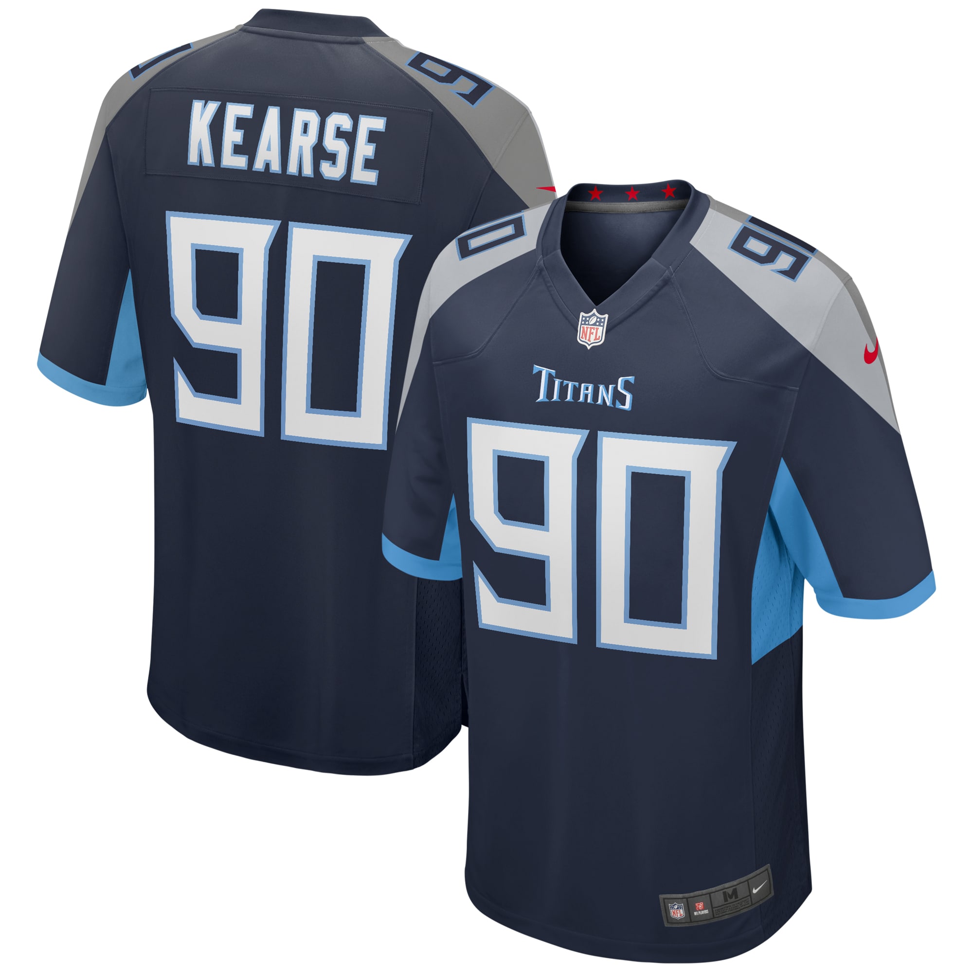 Men's Tennessee Titans Jevon Kearse Navy Game Retired Player Jersey