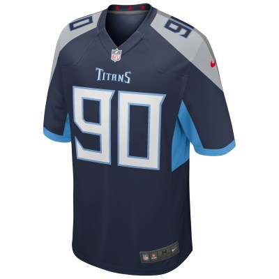 Men's Tennessee Titans Jevon Kearse Navy Game Retired Player Jersey 02