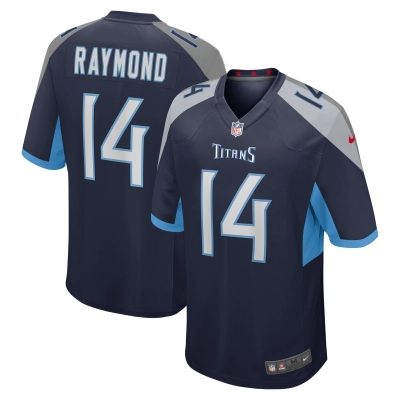 Men's Tennessee Titans Kalif Raymond Navy Game Jersey 01