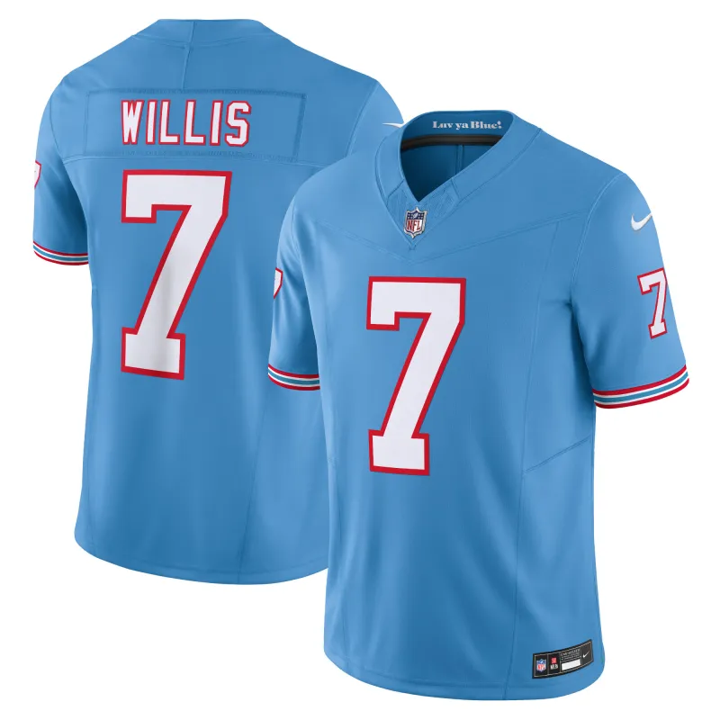 Men's Tennessee Titans Malik Willis Light Blue Vapor F.U.S.E. Limited Jersey