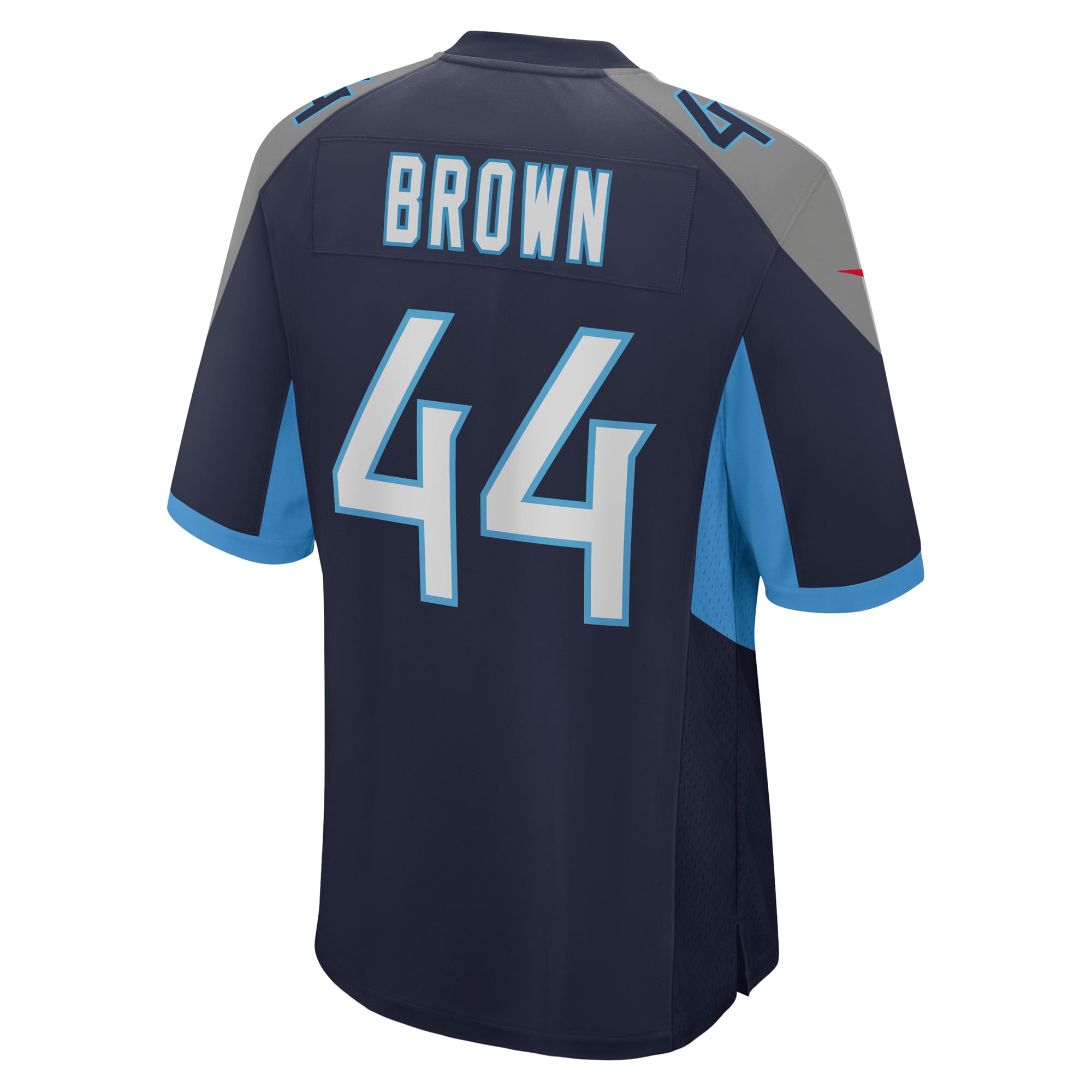 Men's Tennessee Titans Mike Brown Navy Game Jersey