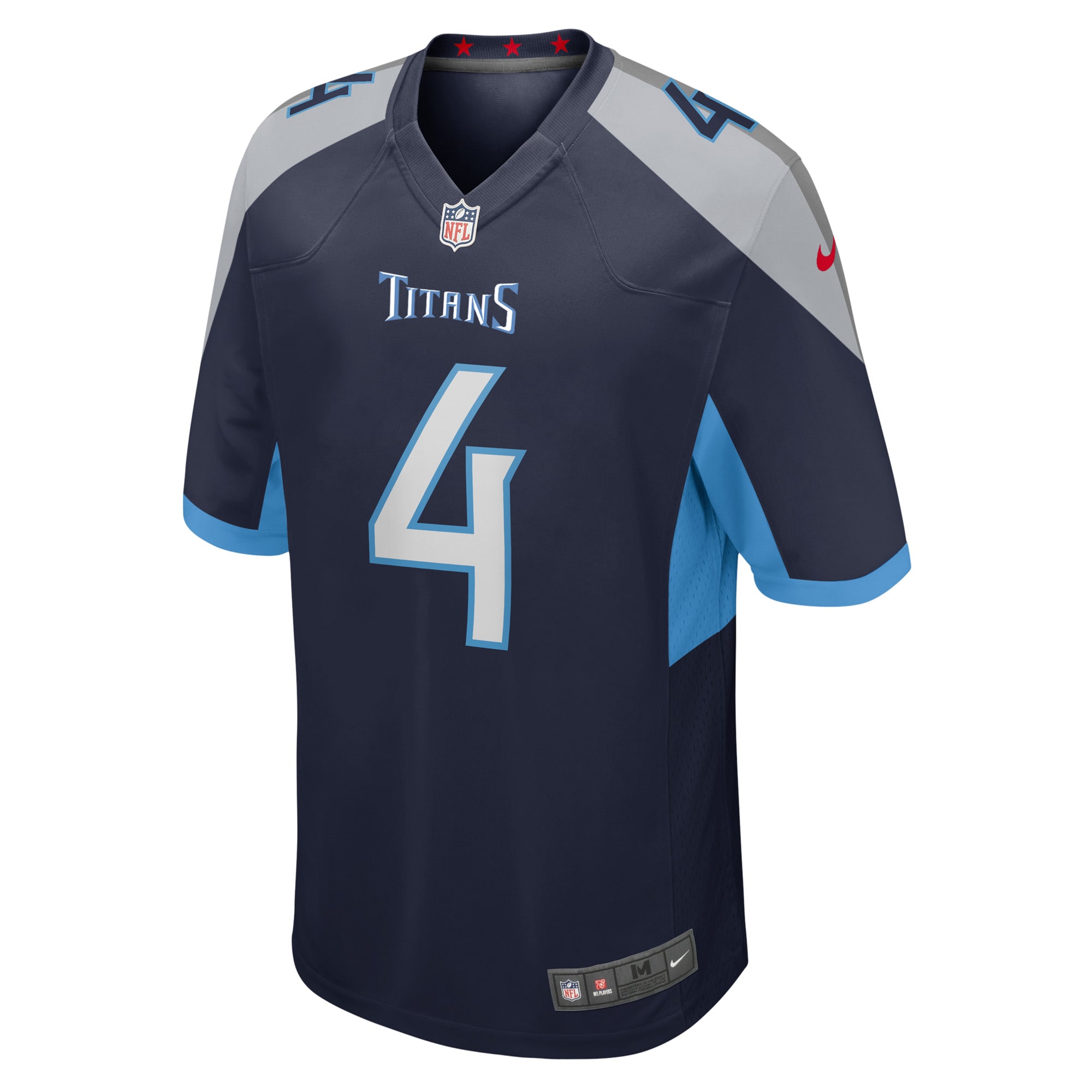 Men's Tennessee Titans Ryan Stonehouse Navy Game Player Jersey