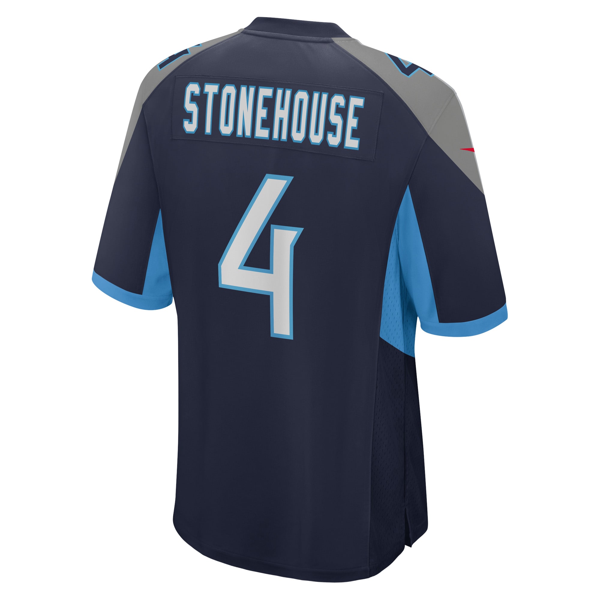 Men's Tennessee Titans Ryan Stonehouse Navy Game Player Jersey