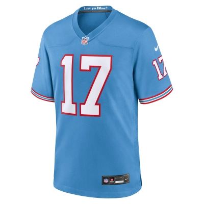 Men's Tennessee Titans Ryan Tannehill Light Blue Oilers Throwback Alternate Game Player Jersey 02