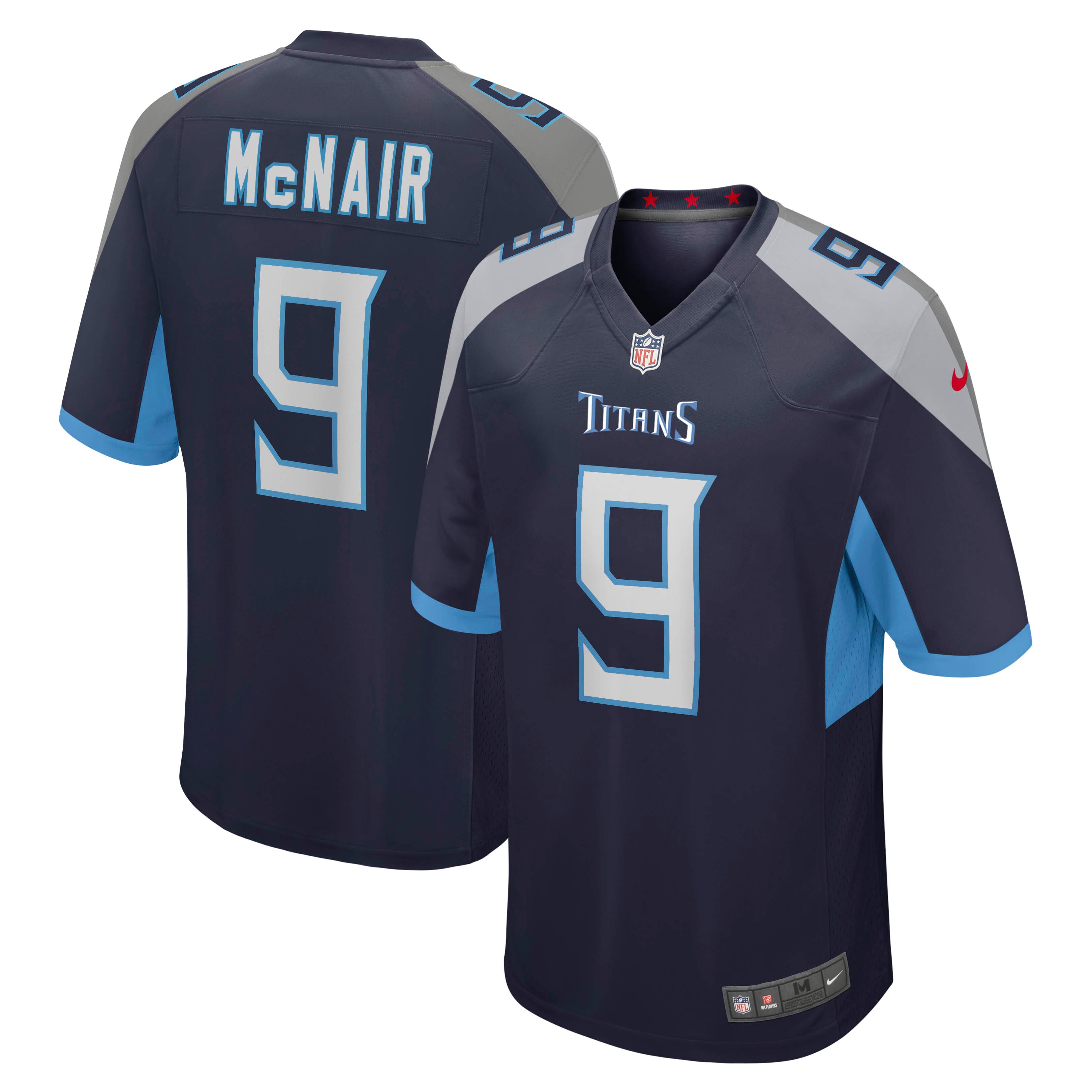 Men's Tennessee Titans Steve McNair Navy Game Retired Player Jersey