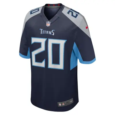 Men's Tennessee Titans Tony Pollard Navy Game Player Jersey 02