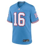 Men's Tennessee Titans Treylon Burks Light Blue Oilers Throwback Alternate Game Player Jersey