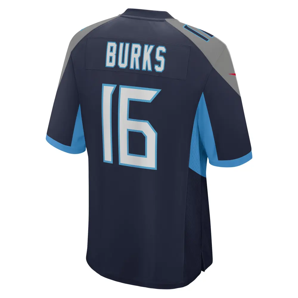 Men's Tennessee Titans Treylon Burks Navy Player Game Jersey