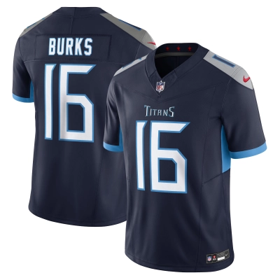Men's Tennessee Titans Treylon Burks Navy Vapor F.U.S.E. Limited Jersey 01