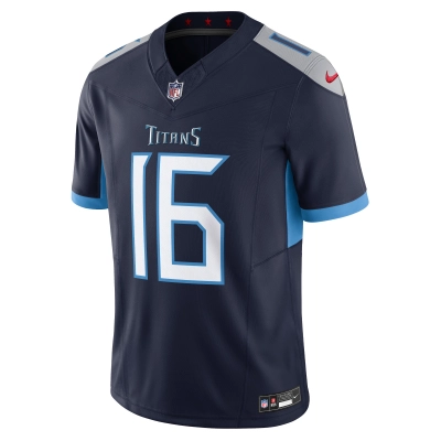 Men's Tennessee Titans Treylon Burks Navy Vapor F.U.S.E. Limited Jersey 02
