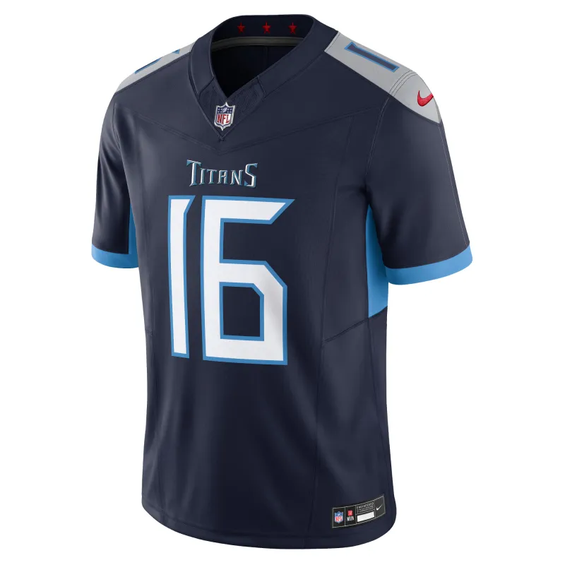 Men's Tennessee Titans Treylon Burks Navy Vapor F.U.S.E. Limited Jersey