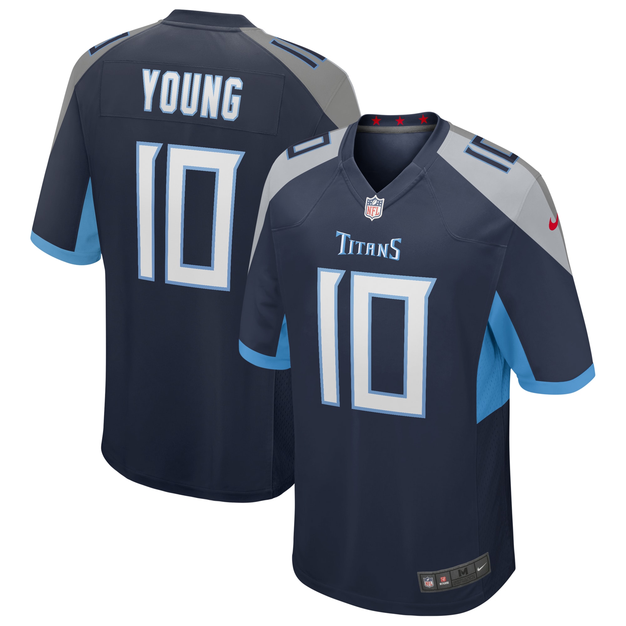 Men's Tennessee Titans Vince Young Navy Game Retired Player Jersey