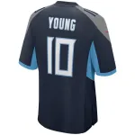 Men's Tennessee Titans Vince Young Navy Game Retired Player Jersey