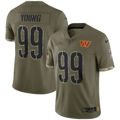 Men's Washington Commanders Olive 2022 Salute To Service Limited Jersey 01