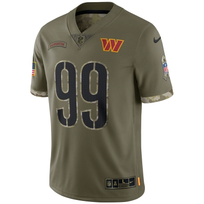 Men's Washington Commanders Olive 2022 Salute To Service Limited Jersey 02