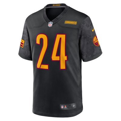 Men's Washington Commanders Antonio Gibson Black Alternate Game Player Jersey 02