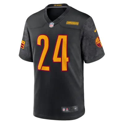 Men's Washington Commanders Antonio Gibson Black Alternate Game Player Jersey 02