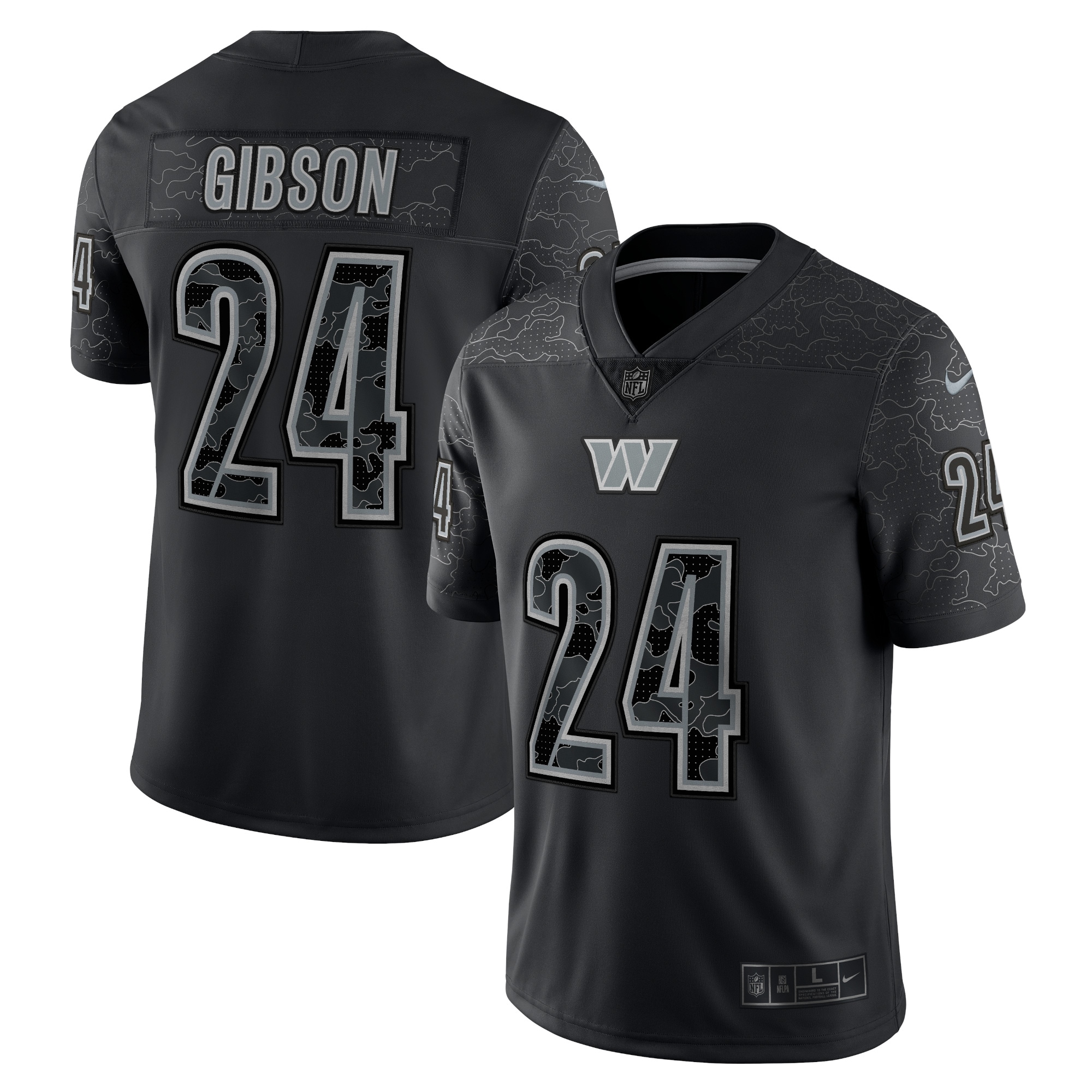 Men's Washington Commanders Antonio Gibson Black RFLCTV Limited Jersey