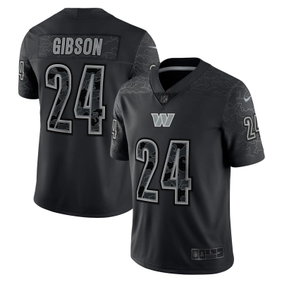 Men's Washington Commanders Antonio Gibson Black RFLCTV Limited Jersey 01