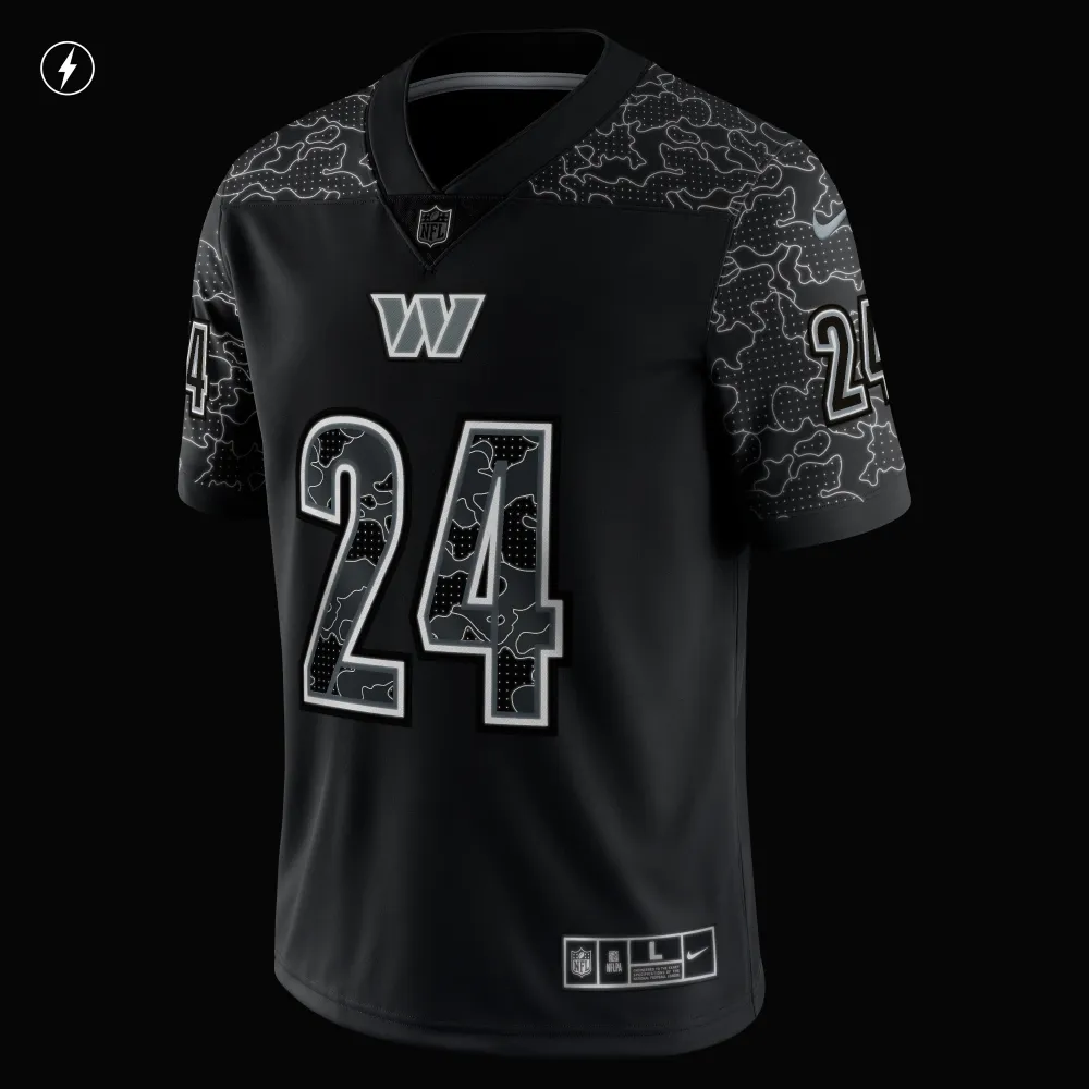 Men's Washington Commanders Antonio Gibson Black RFLCTV Limited Jersey