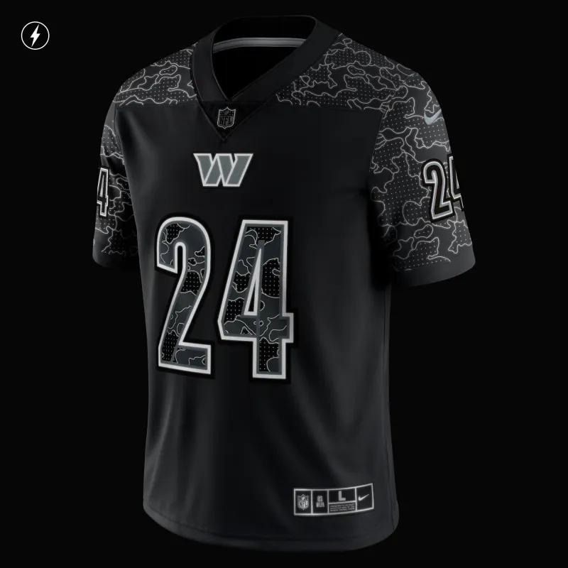 Men's Washington Commanders Antonio Gibson Black RFLCTV Limited Jersey