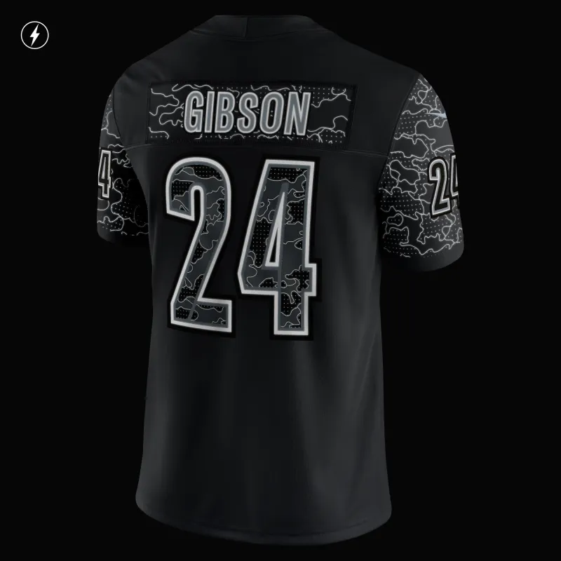 Men's Washington Commanders Antonio Gibson Black RFLCTV Limited Jersey
