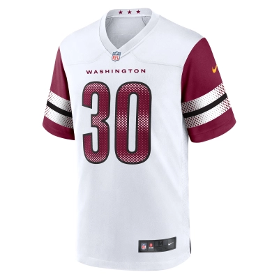 Men's Washington Commanders Austin Ekeler  White Game Jersey 02