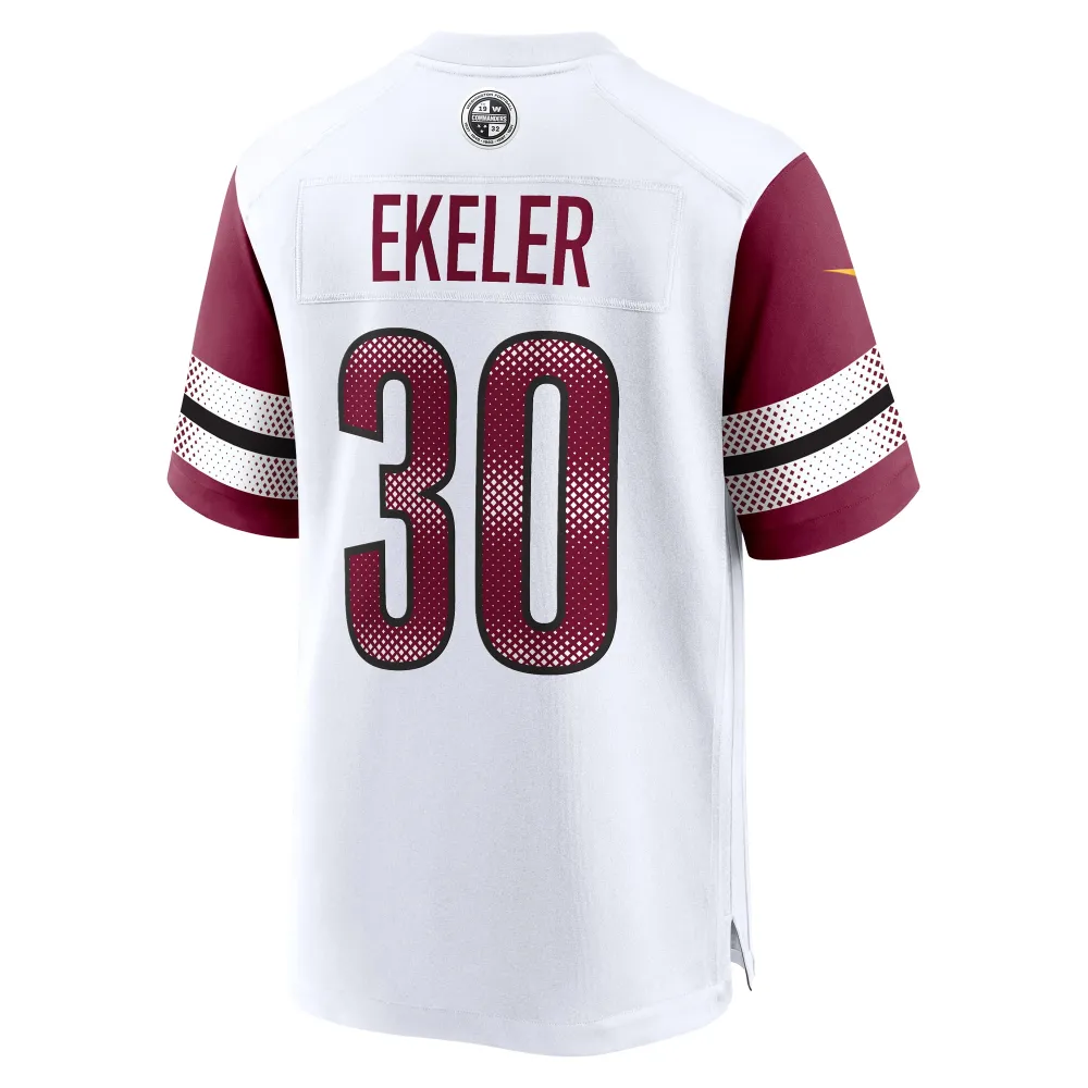 Men's Washington Commanders Austin Ekeler  White Game Jersey
