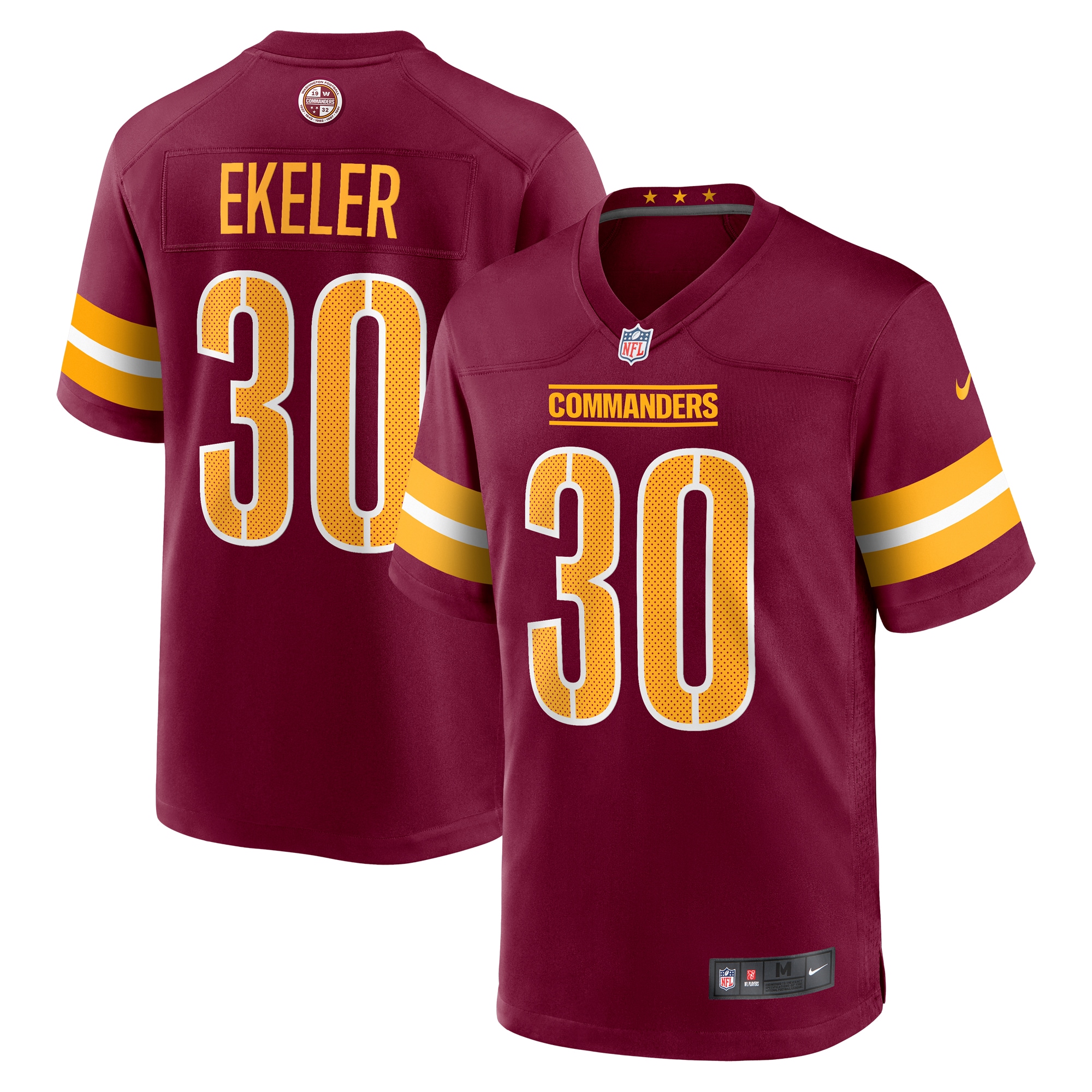 Men's Washington Commanders Austin Ekeler Burgundy Game Player Jersey