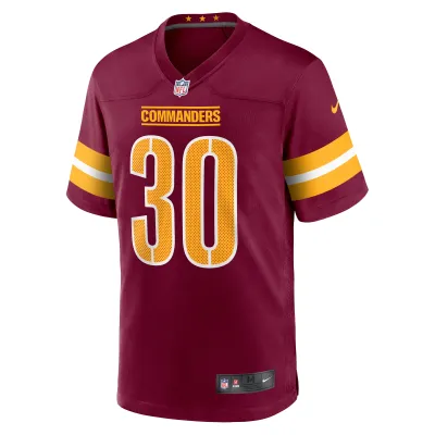 Men's Washington Commanders Austin Ekeler Burgundy Game Player Jersey 02
