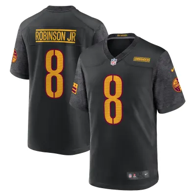 Men's Washington Commanders Brian Robinson Jr. Black Alternate Game Jersey 01
