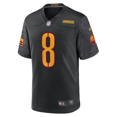 Men's Washington Commanders Brian Robinson Jr. Black Alternate Game Jersey 02