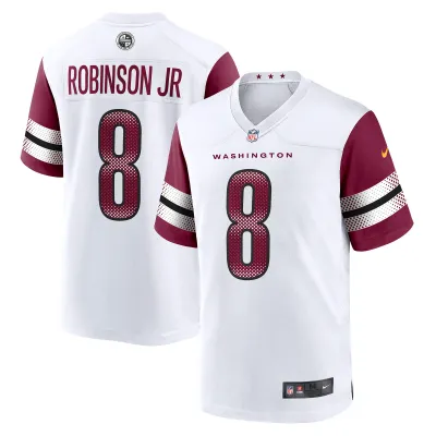 Men's Washington Commanders Brian Robinson Jr. White Away Game Player Jersey 01