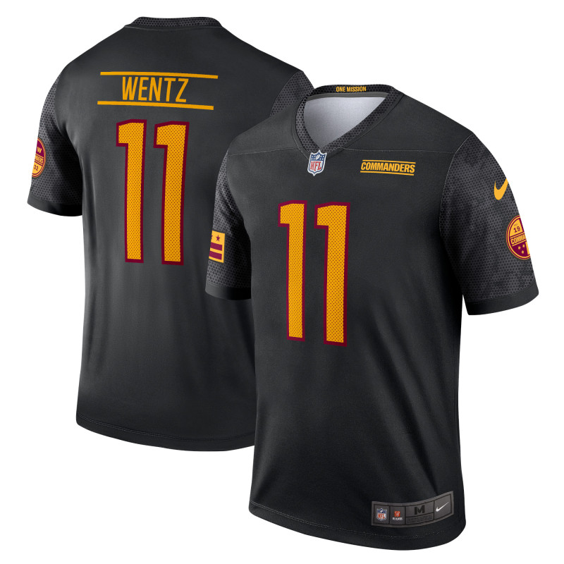 Men's Washington Commanders Carson Wentz Black Alternate Legend Jersey
