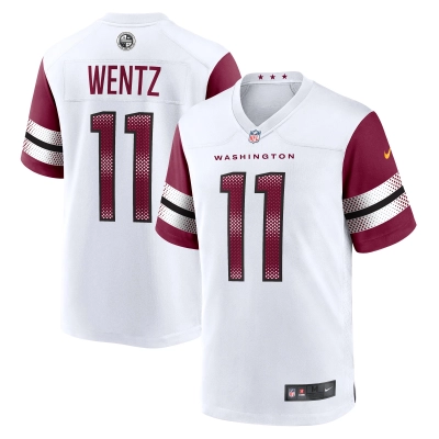 Men's Washington Commanders Carson Wentz White Game Jersey 01