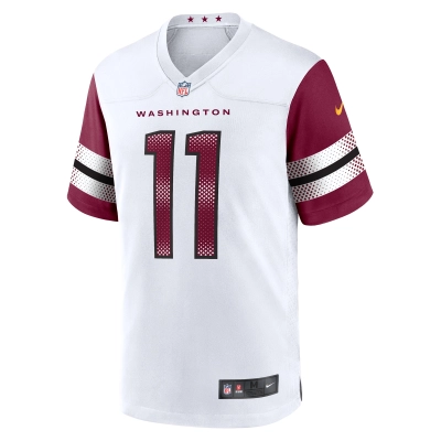 Men's Washington Commanders Carson Wentz White Game Jersey 02