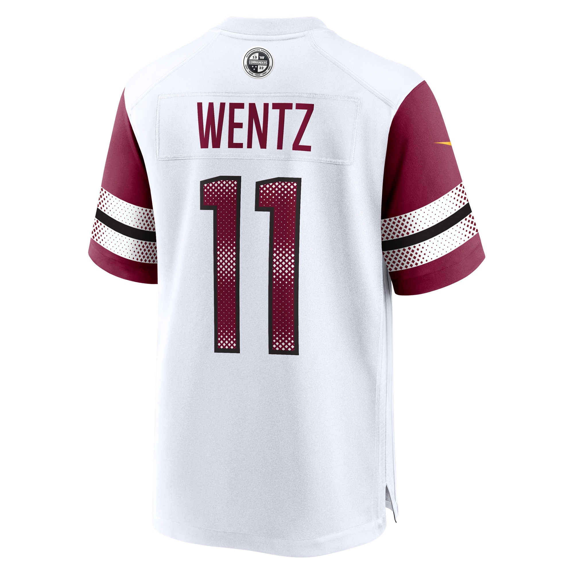 Men's Washington Commanders Carson Wentz White Game Jersey