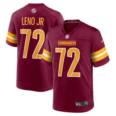 Men's Washington Commanders Charles Leno Jr. Burgundy Home Game Player Jersey 01