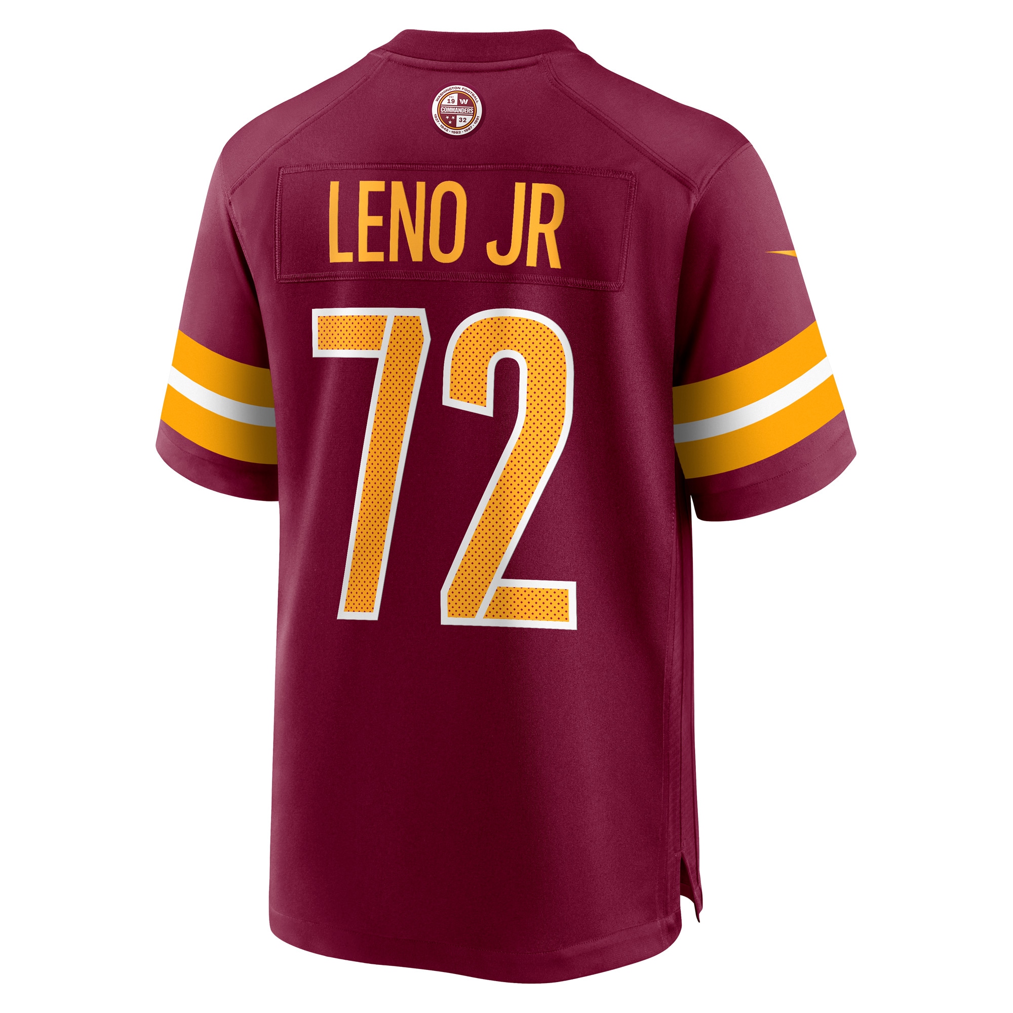 Men's Washington Commanders Charles Leno Jr. Burgundy Home Game Player Jersey